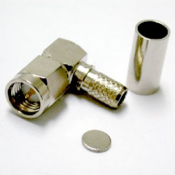 sma right angle plug crimps 