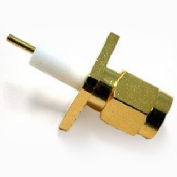 sma square flange plug receptacle 