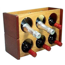 solid wood champagne wine rack