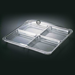 square compartment tray 