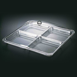 square compartment tray