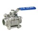 Three Pieces Stainless Steel Ball Valves (Butt Weld End)