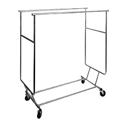 steel rolling display racks