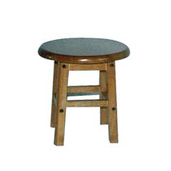 round wood step stools