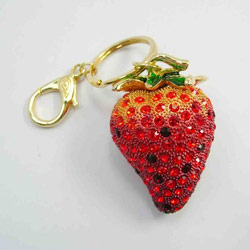 strawberry key rings