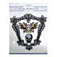 stylish skull embroidered sticker package 