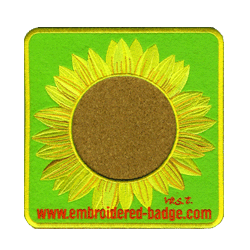 sun flower embroidered coaster 