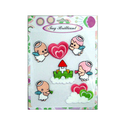 sweet angels embroidered sticker package 