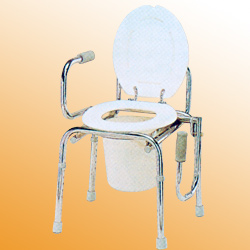 swingdown arm commode chair 