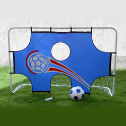 target shot soccer goal net
