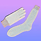 thermal lurex metallic glove sock line 