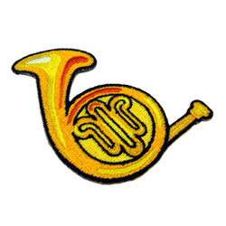 Trumpet Embroidered Emblems