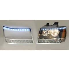 vehicle-led-head-bezel abs chrome 