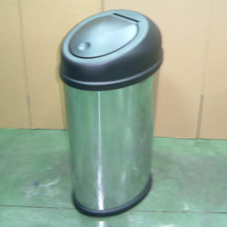 vertical oval touch bin 