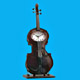 violin quartz alarm clocks 