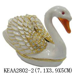 white swan jewelry box 