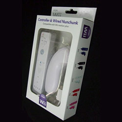 wii remote and nunchuck with packing 