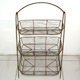 wire 3 tier oblong basket stand 