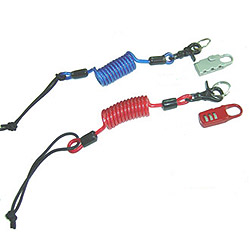 wire coil leash w/lock 