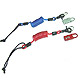 wire coil leash w/lock 