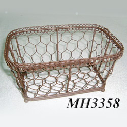 wire oblong basket 
