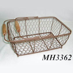 wire oblong basket 