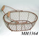 wire oval baskets 