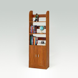 wood bookshelves