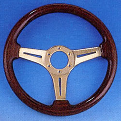 wood steering wheel